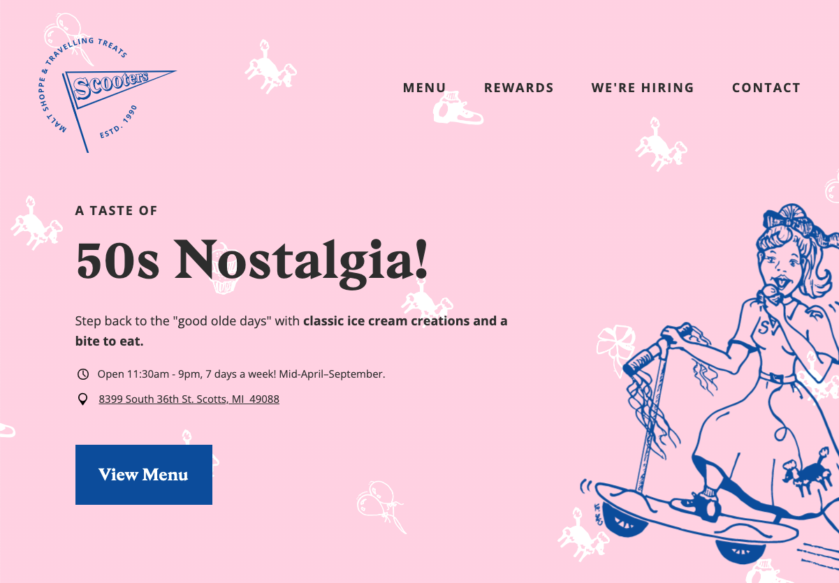 Scooters Malt Shoppe & Travelling Treats 50s Nostalgia Ice Cream and Food